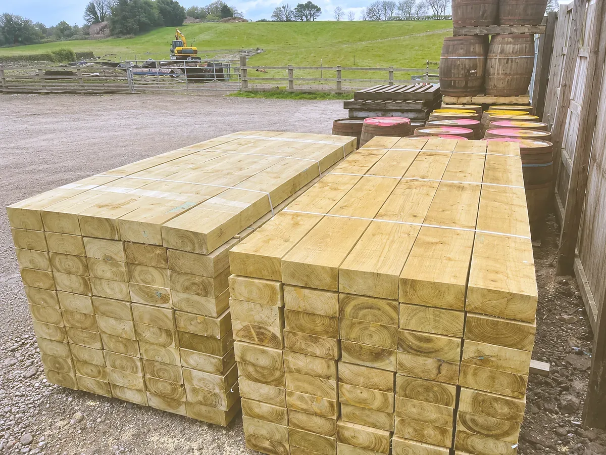Green Treated Garden Sleepers