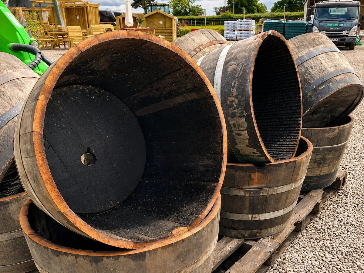 Half Whiskey Barrel Planters