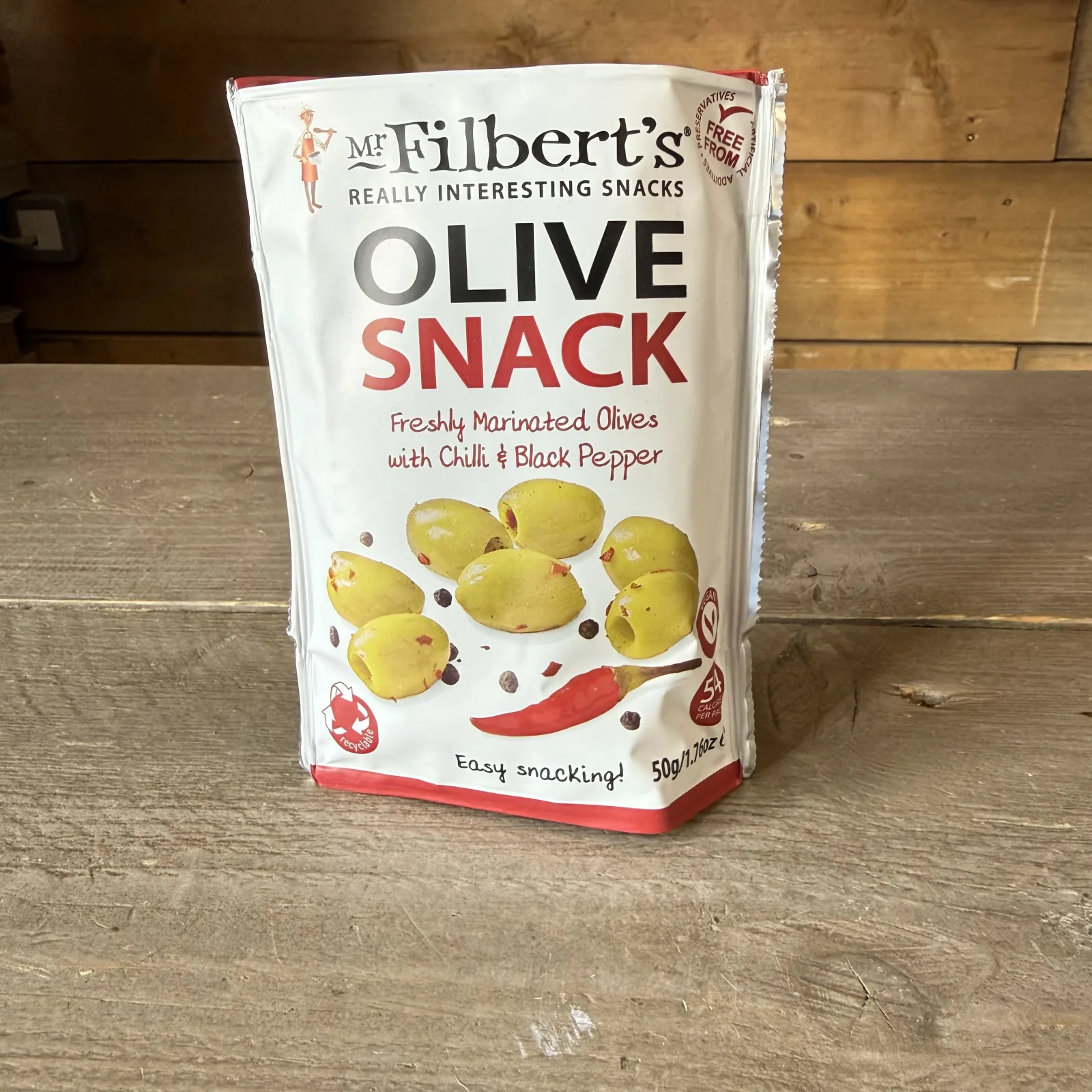 Mr Filberts Chilli and Black Pepper Olives